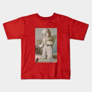 Creepy Snowboy Feeds Poison Berries to a Bird Kids T-Shirt